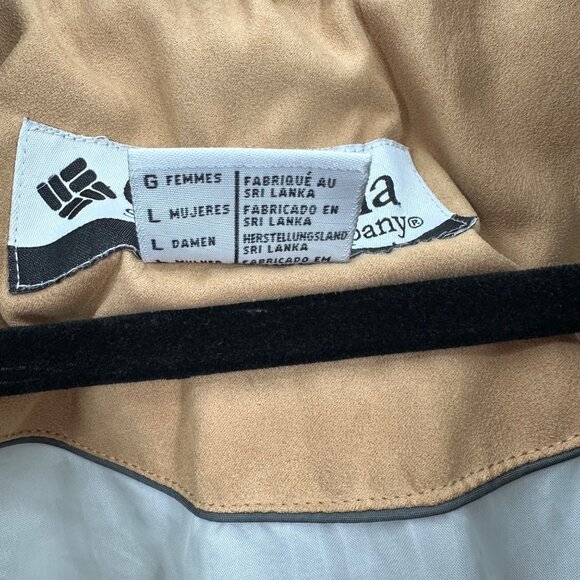 Columbia Womens Tan Zip Pockets Jacket Faux Fur Lined Polyester Size L - Picture 16 of 16